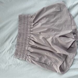 Nike Women's tan  Smocked-Waist Athletic Shorts